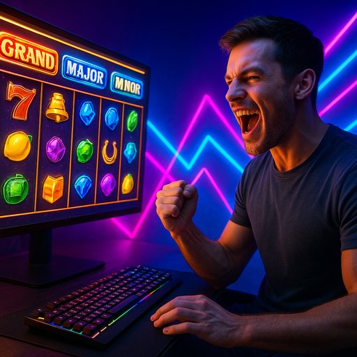 TK222 Apk slots grid with colorful symbols and jackpot banners